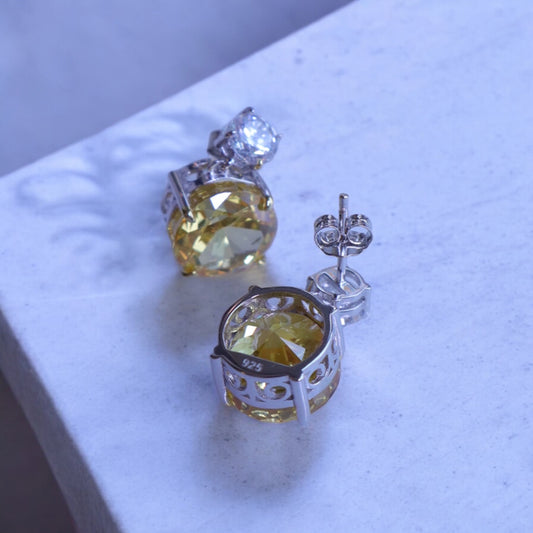 ICE CUT YELLOW FANCY EARRINGS