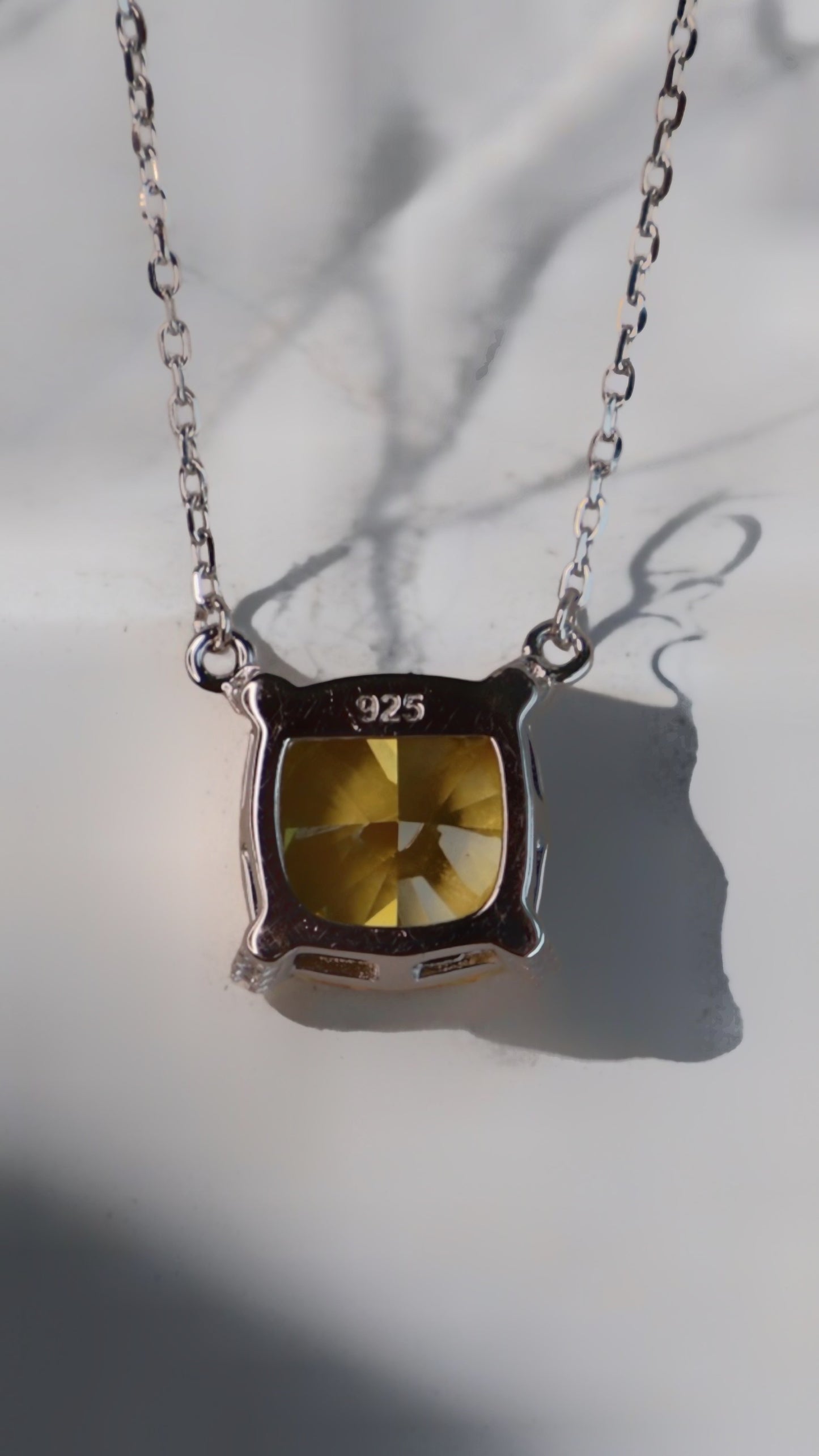 ICE CUT Yellow Fancy Square Necklace