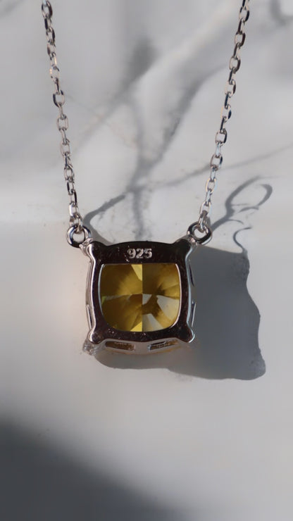 ICE CUT Yellow Fancy Square Necklace