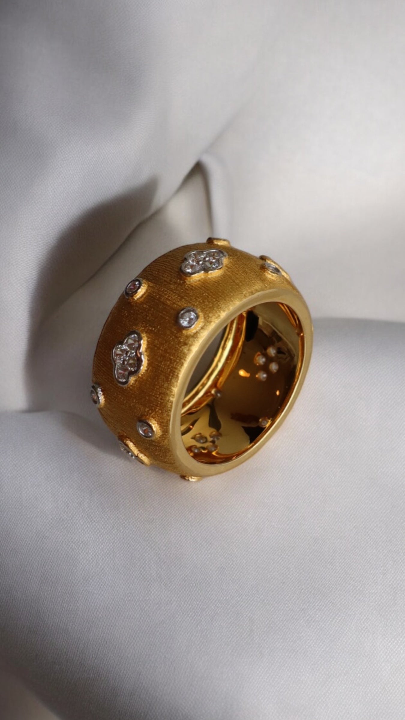 14K GOLD Plated Gold Zircon Ring