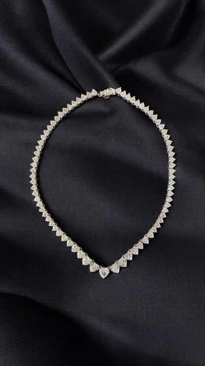 ICE CUT Heart Diamond Necklace