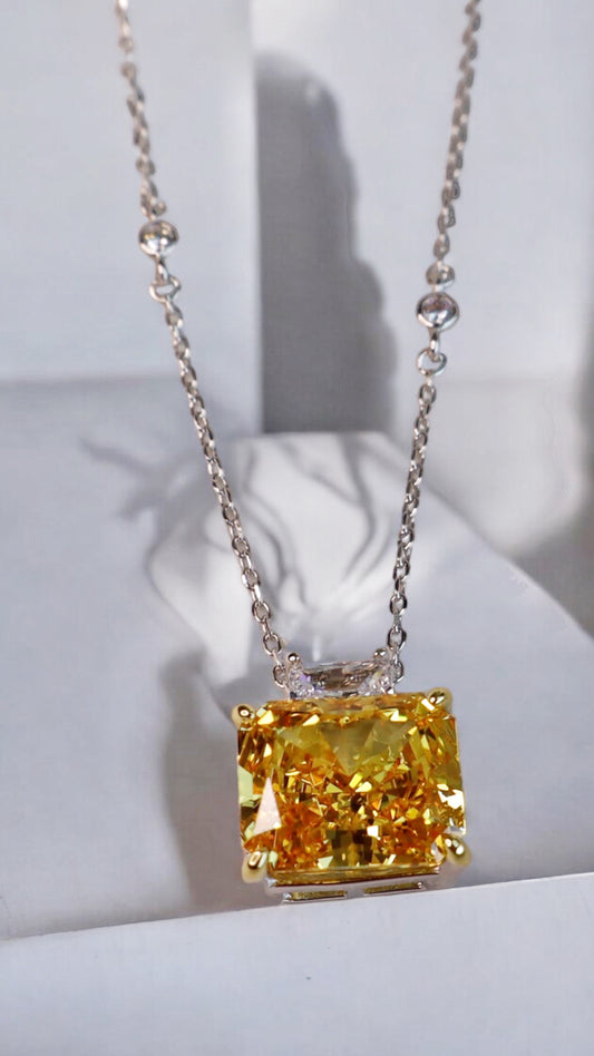 ICE CUT Yellow Diamond Necklace