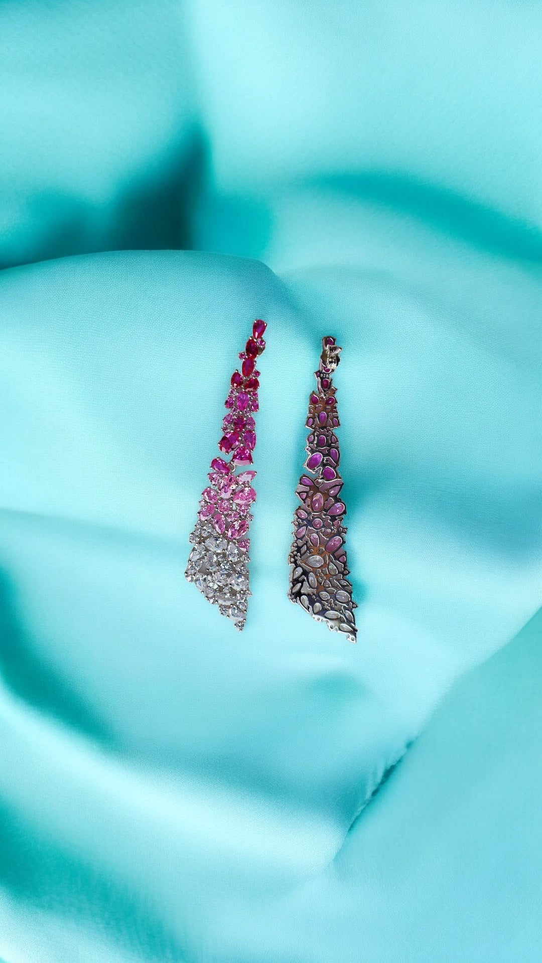 Pink Fancy Zircon Earrings