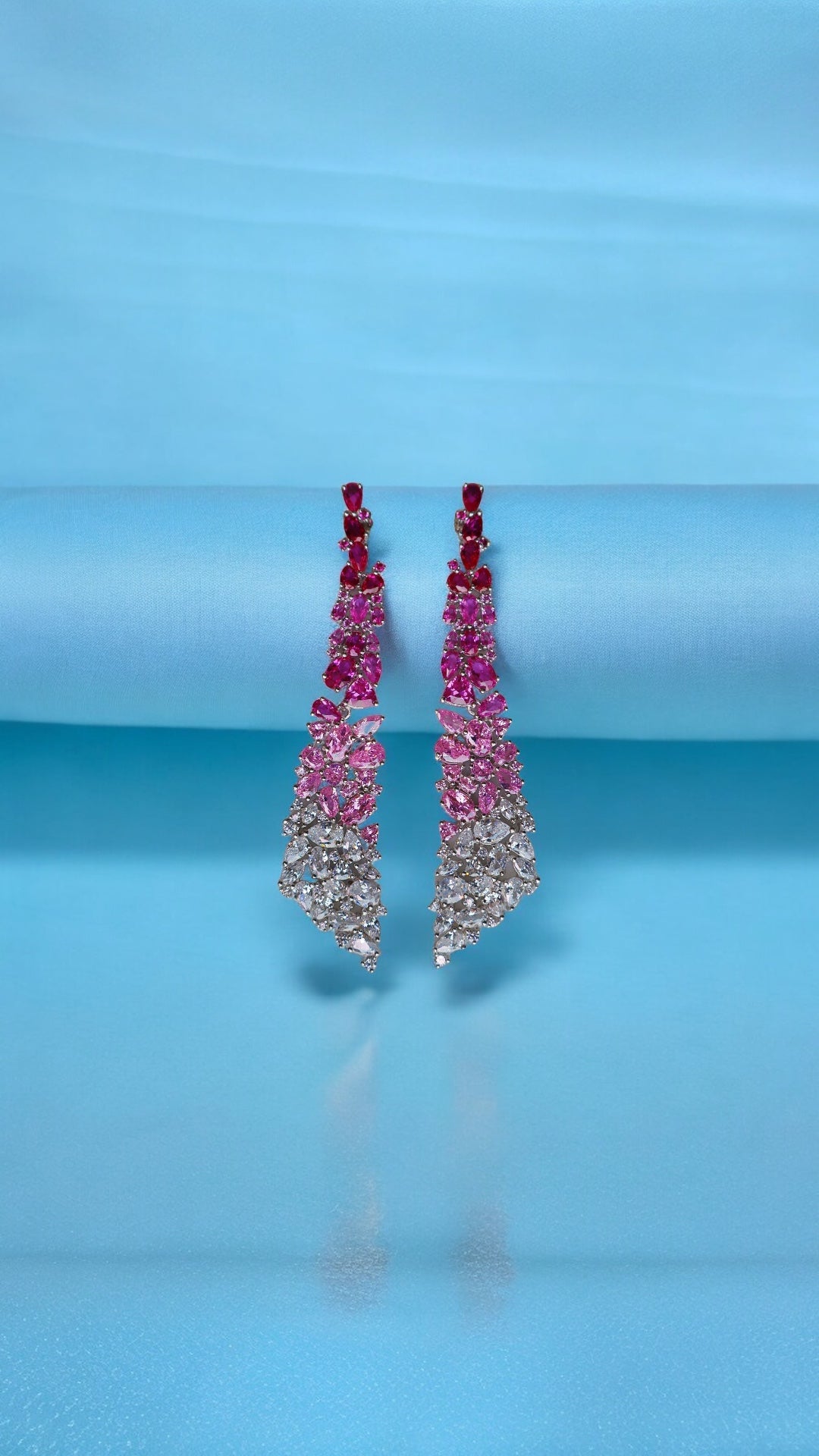 Pink Fancy Zircon Earrings